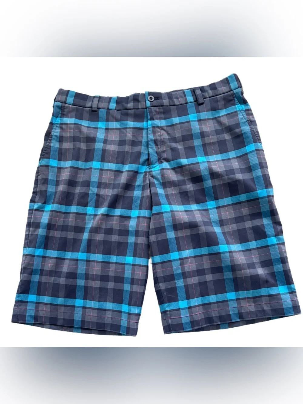 NIKE GOLF DRI-FIT Men’s Gray & Teal Poly Blend Shorts Size 34
